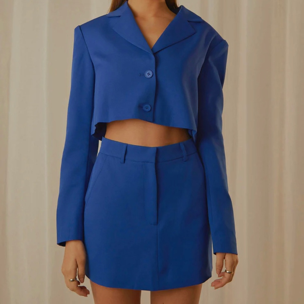 Colbalt mini skirt